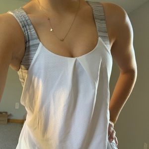 lululemon gray & white workout top
